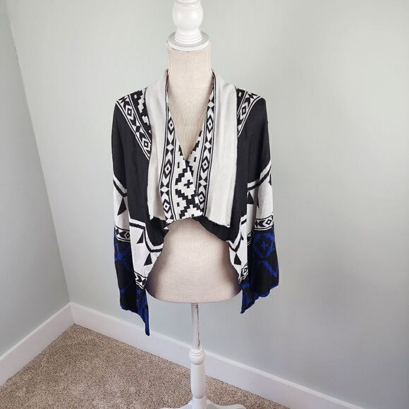 Flying Tomato Women's Aztec Print Long Sleeve Open Cardigan Size Small - Picture 5 of 10